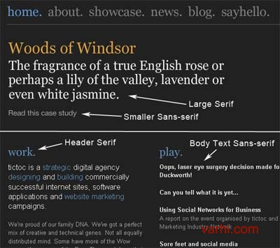深色调网页设计理念