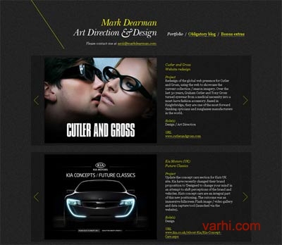 深色调网页设计理念