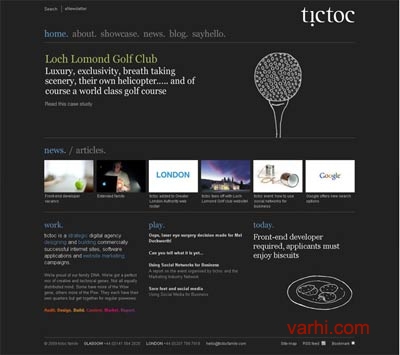 深色调网页设计理念