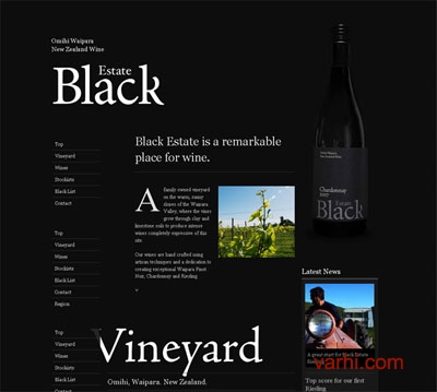 深色调网页设计理念