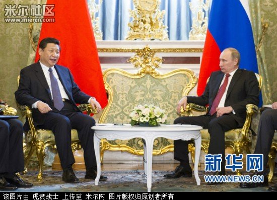 资料图:习主席会见俄罗斯总统普京