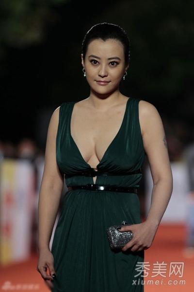 萧淑慎戒毒后复出 低胸深V礼服露奶胸下垂(6号用)